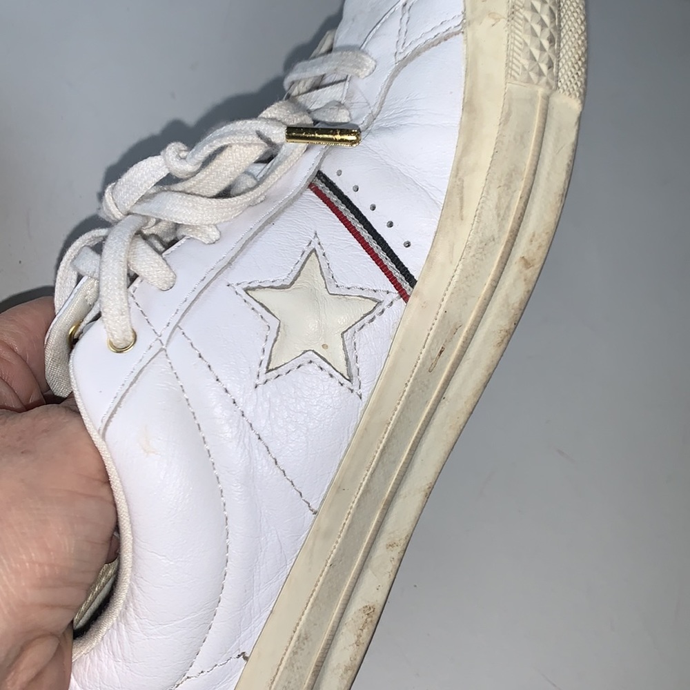 Leather Converse unisex  white sneakers